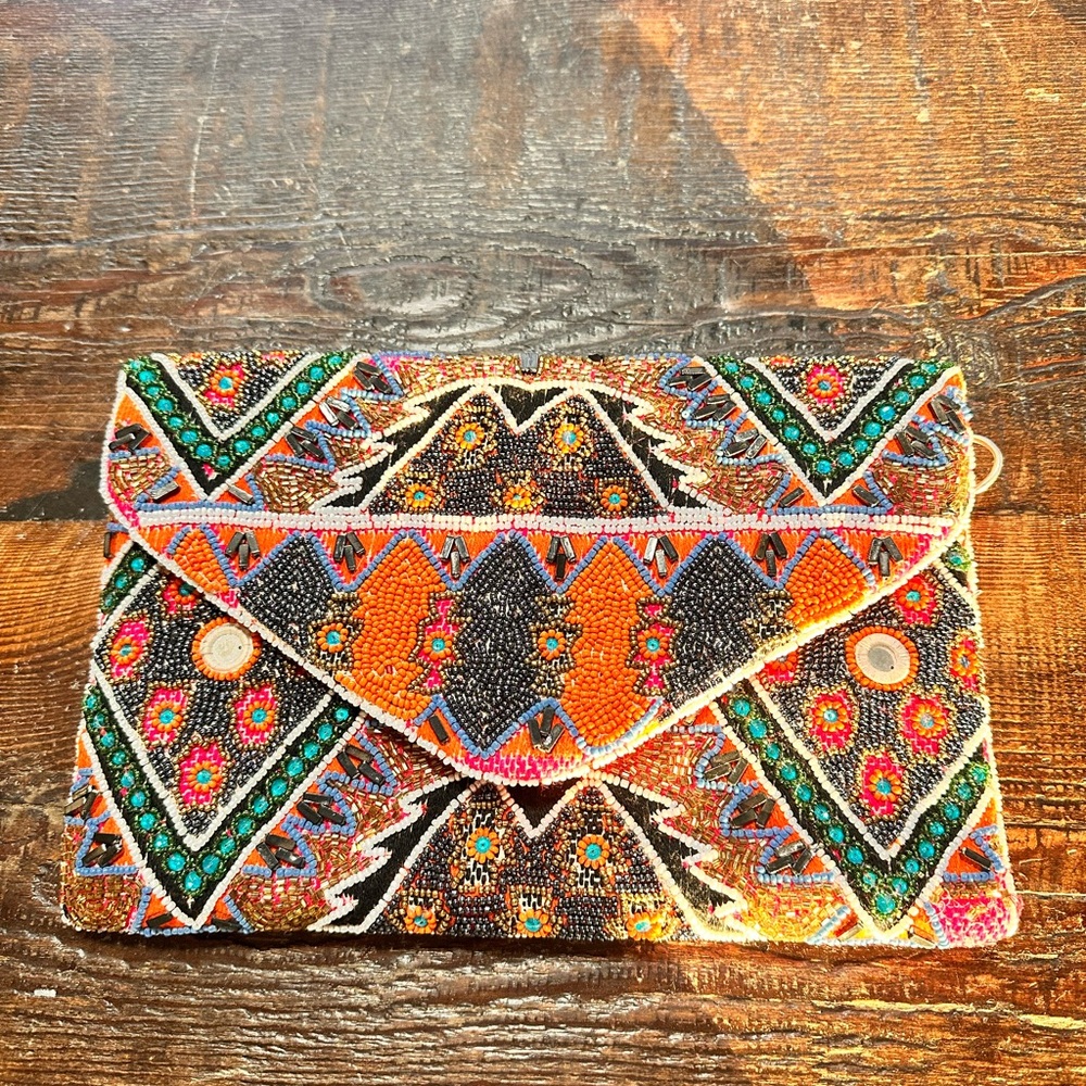 Colorful Beaded Clutch